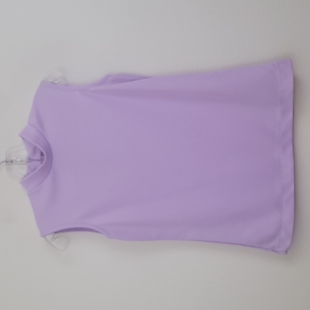 Vintage Trissi Lavender Purple Sleeveless Mock Neck Top M